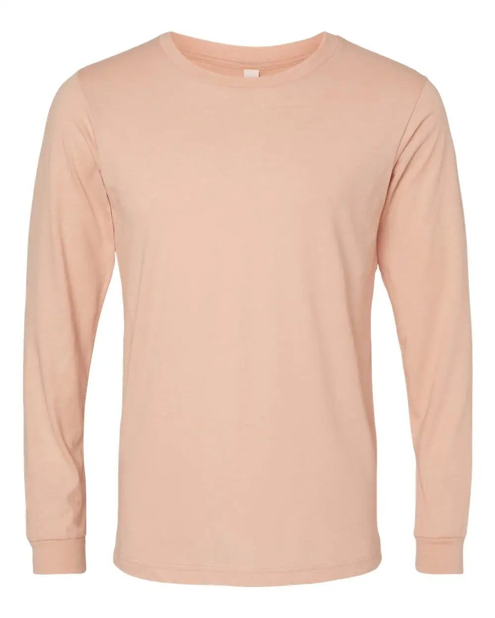 Bella + Canvas 3501cvc Heather Cvc Long Sleeve Tee - Peach - Orange / Xs