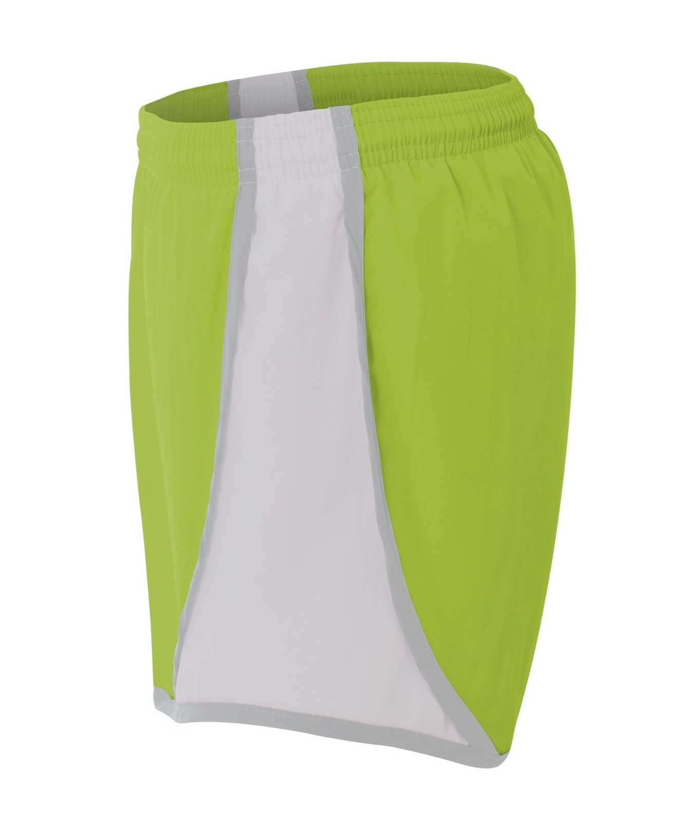 A4 NW5341 Womens 3" Speed Short - Lime White - HIT a Double - 1