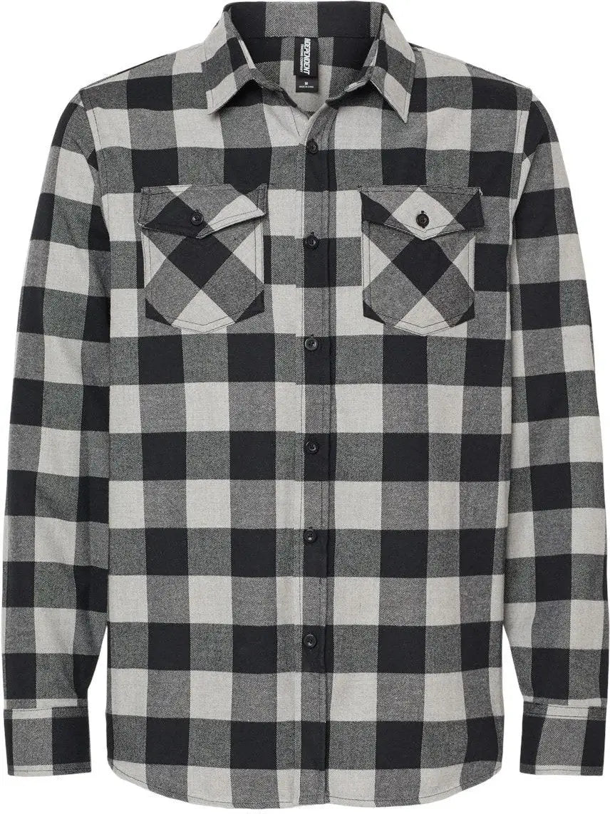 Independent Trading Co. Exp50f Flannel Shirt - Grey Heather Black - Gray / Xs