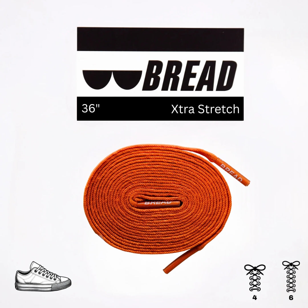 Bread Elastic Shoelace - Coral Orange