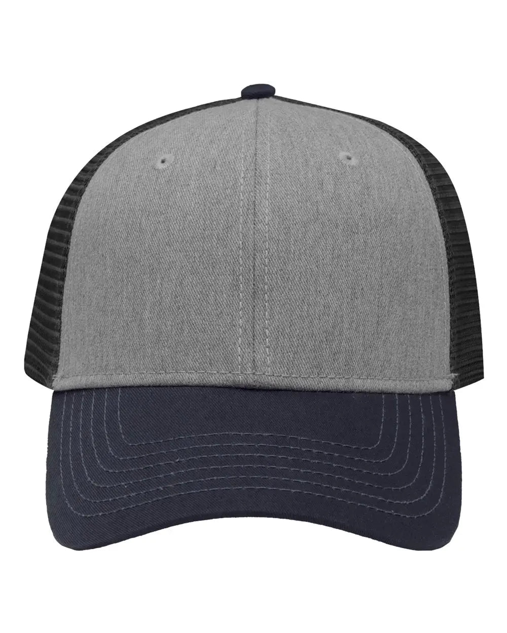 Sportsman Sp1450 Traditional Lo-pro Mesh Back Trucker Fit Cap - Heather Grey Charcoal Navy - Dark Gray / one Size Fits