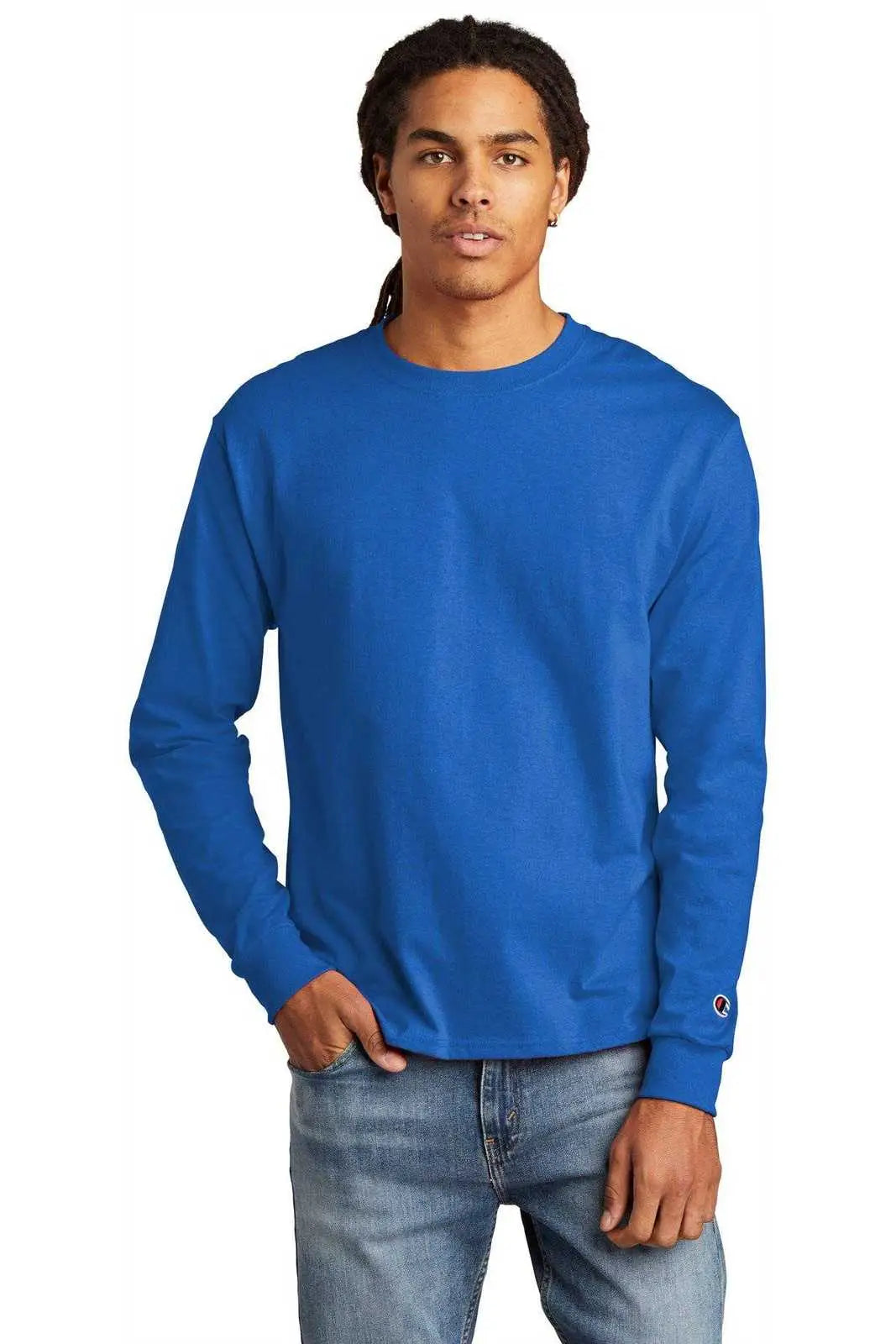 Champion Cc8c Heritage 5.2-oz Long Sleeve T-shirt - Athletic Royal