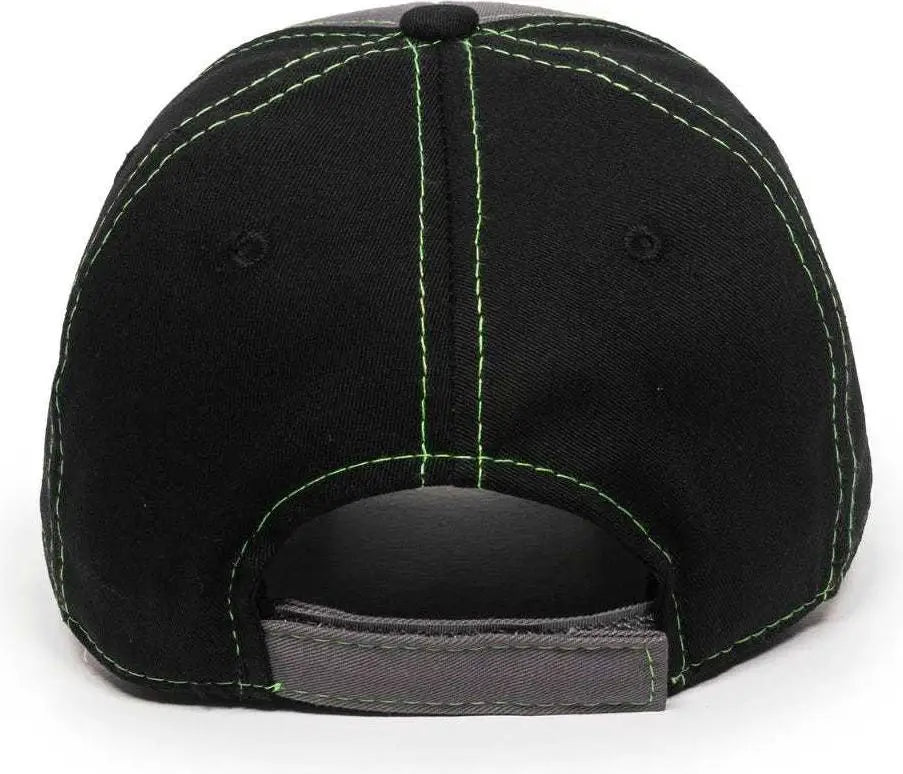 Oc Sports Gwt-101 Adjustable Cap - Charcoal Black - Dark Gray / 6 7/8’’ - 7 1/2’’