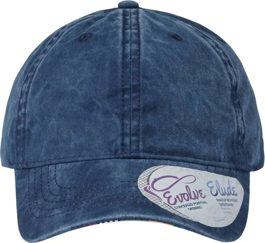 Infinity Her Cassie Women’s Pigment-dyed with Fashion Undervisor Cap - Navy Stripes - Multi-colored / one Size Fits Most