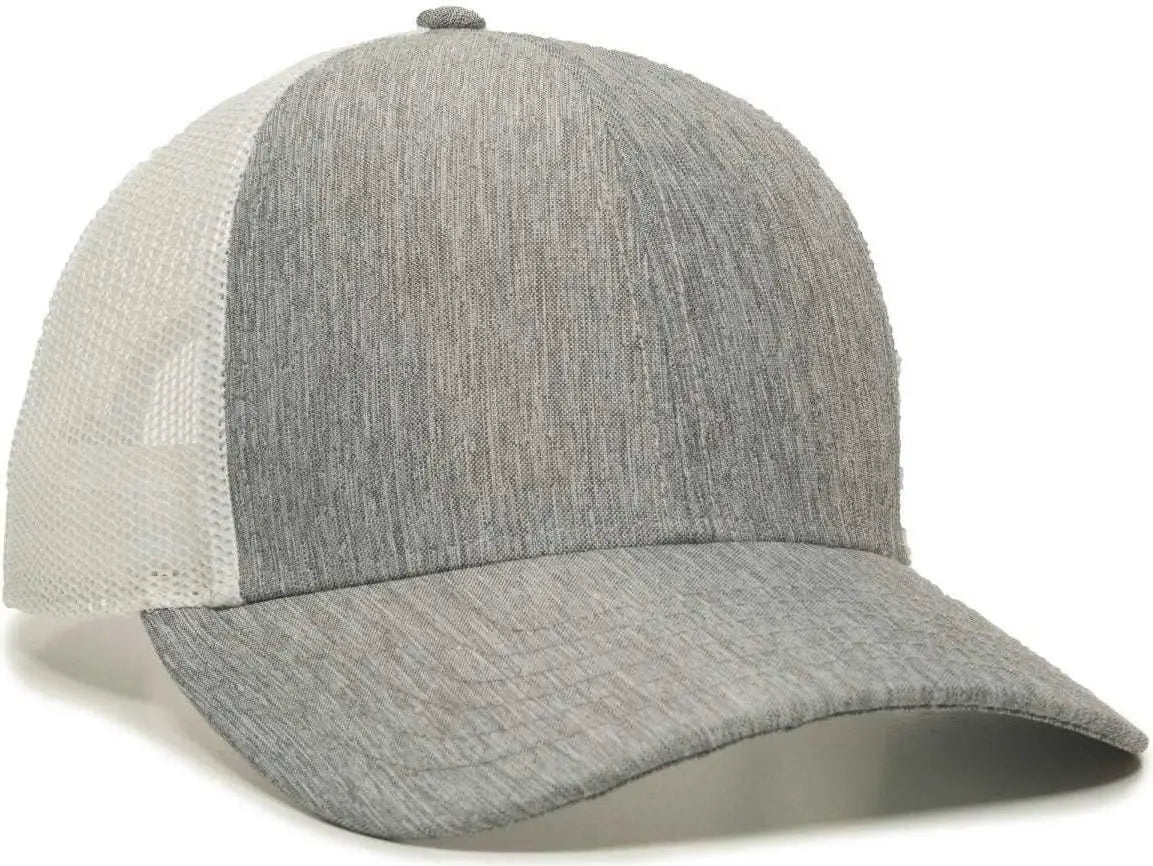 Oc Sports Oc770 Adjustable Mesh Back Cap with Sweatband - Heathered Gray White - 6 7/8’’ - 7 1/2’’