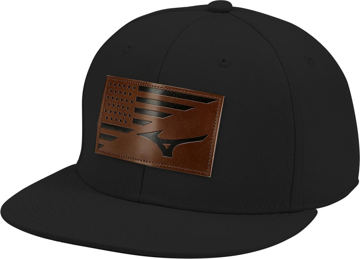 Mizuno RB Patriot Snapback Cap - Black - HIT a Doubloe