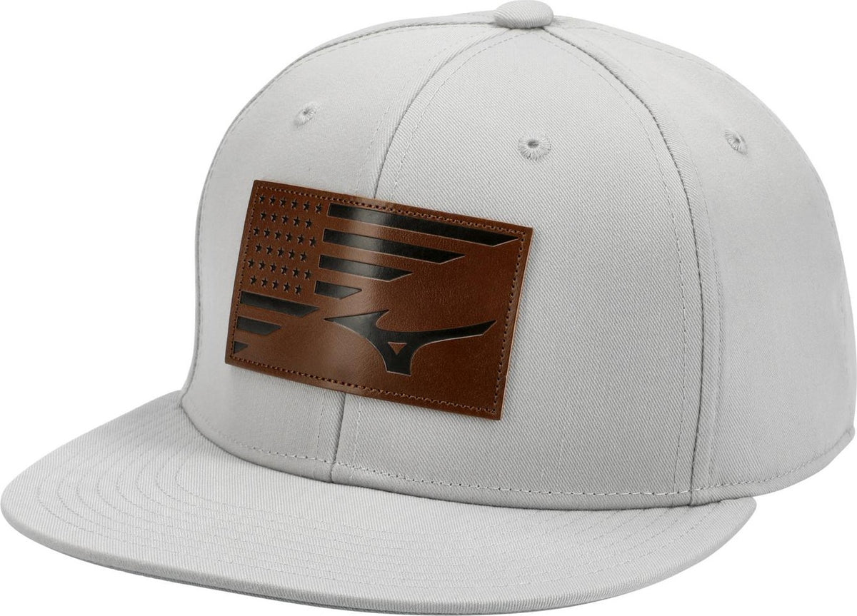 Mizuno RB Patriot Snapback Cap - Gray - HIT a Doubloe