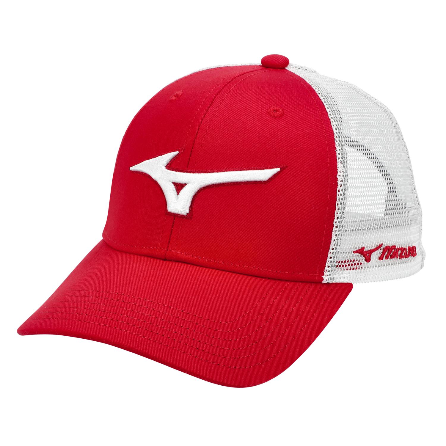 Mizuno Diamond Trucker Cap - Red-White - HIT a Doubloe
