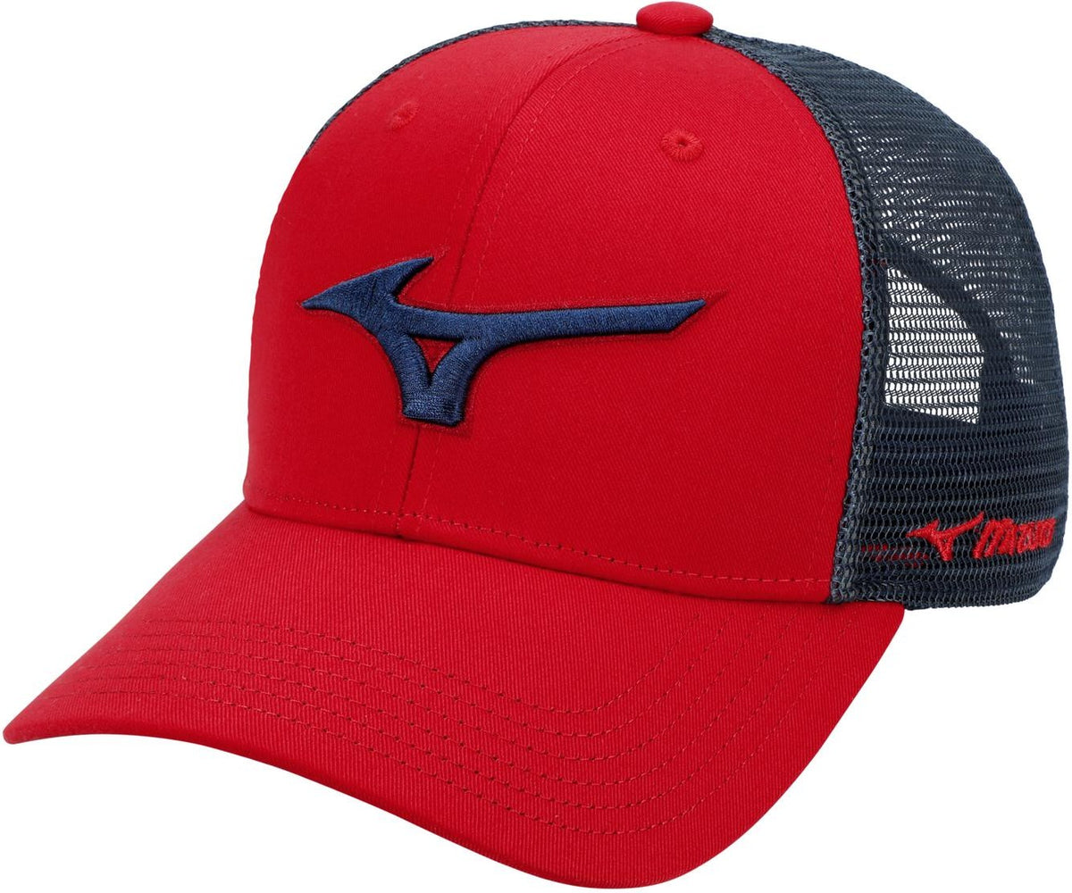 Mizuno Diamond Trucker Cap - Red-Navy - HIT a Doubloe