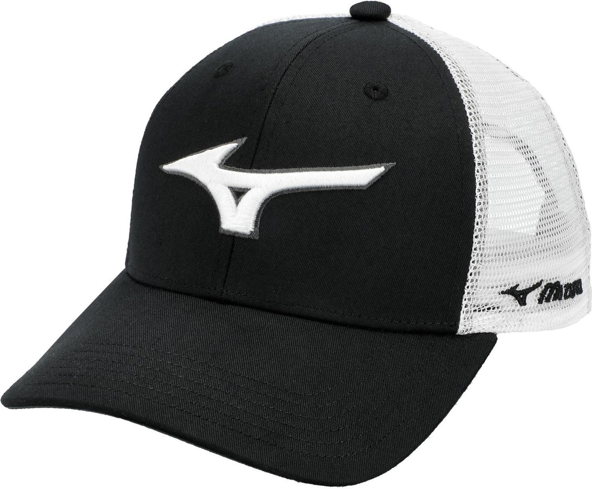 Mizuno Diamond Trucker Cap - Black-White - HIT a Doubloe
