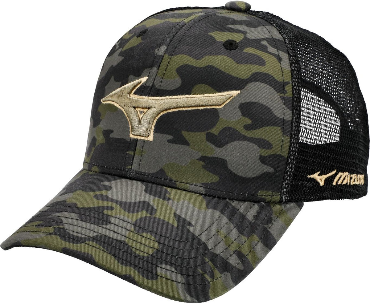 Mizuno Diamond Trucker Cap - Black Camo - HIT a Doubloe