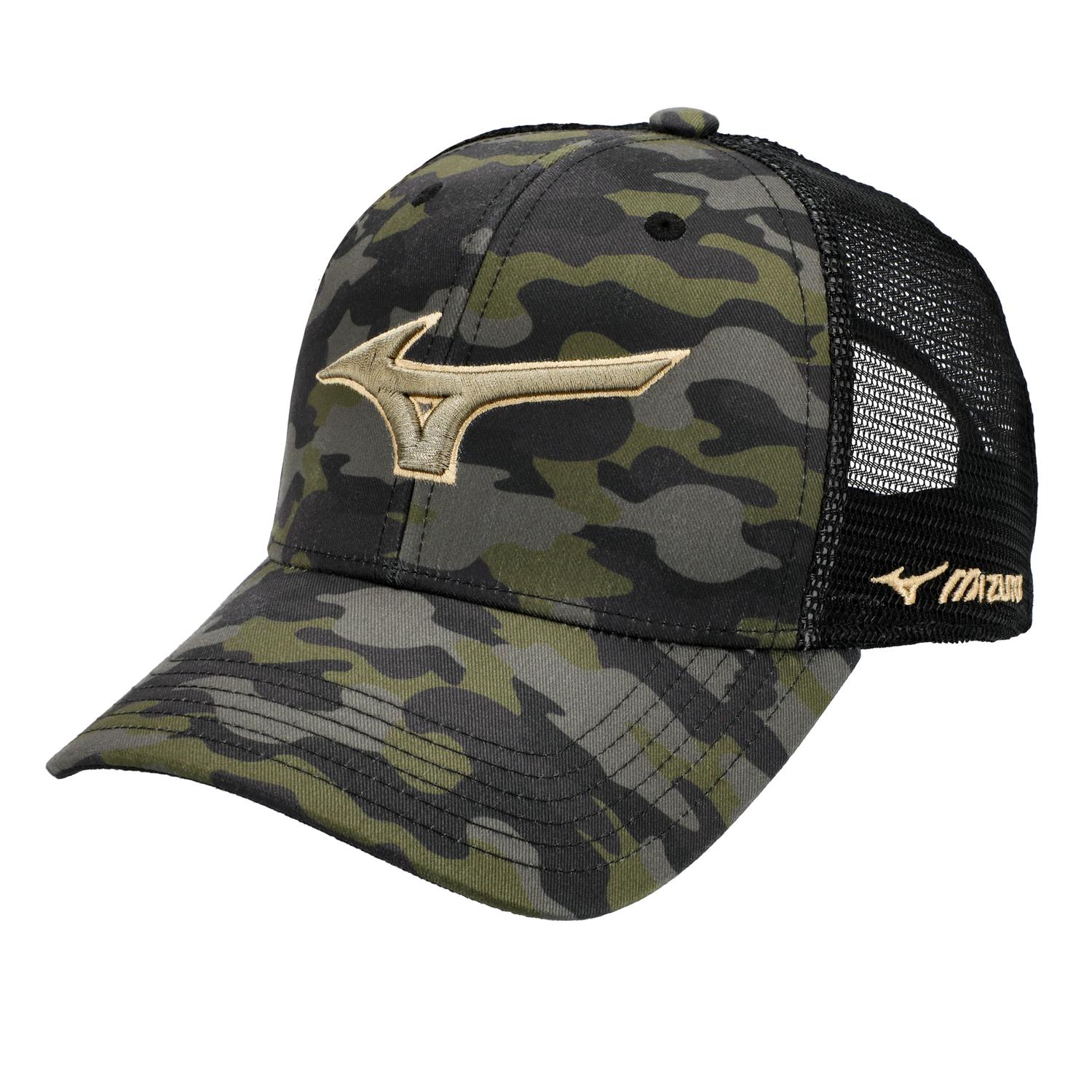 Mizuno Diamond Trucker Cap - Black Camo - HIT a Doubloe