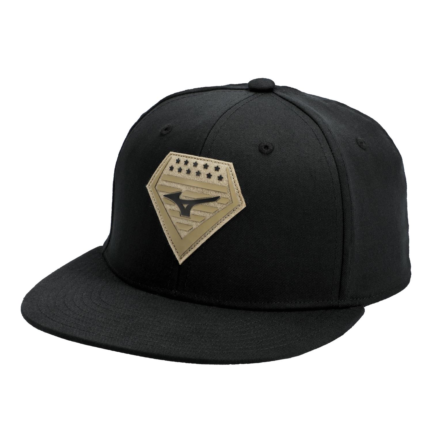 Mizuno RB Patriot Snapback Cap - Black - HIT a Doubloe