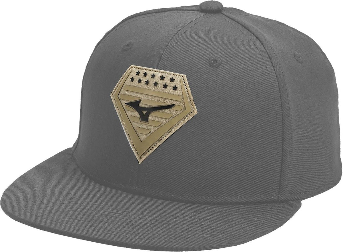 Mizuno RB Patriot Snapback Cap - Gray - HIT a Doubloe