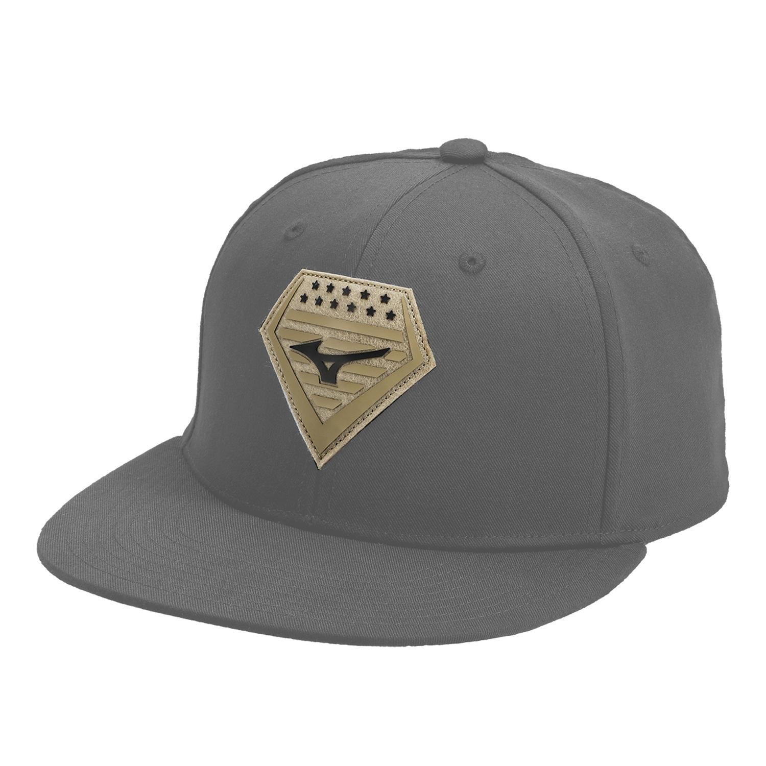 Mizuno RB Patriot Snapback Cap - Gray - HIT a Doubloe