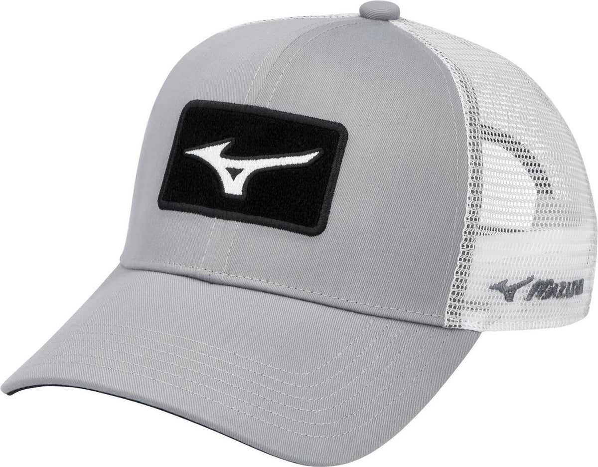 Mizuno Diamond Trucker Patch Cap - Gray-White - HIT a Doubloe