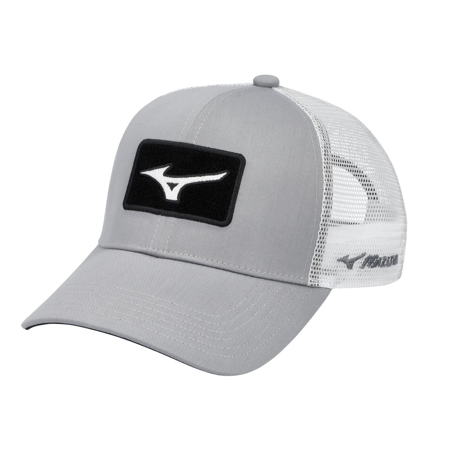 Mizuno Diamond Trucker Patch Cap - Gray-White - HIT a Doubloe