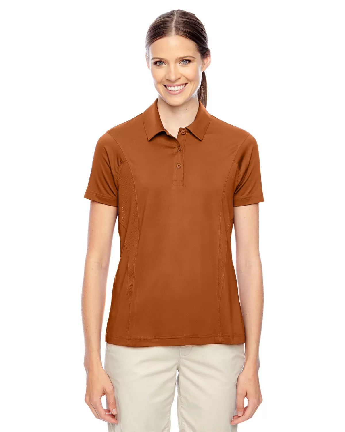 Team 365 TT20W Women's Charger Performance Polo - Sport Burnt Orange