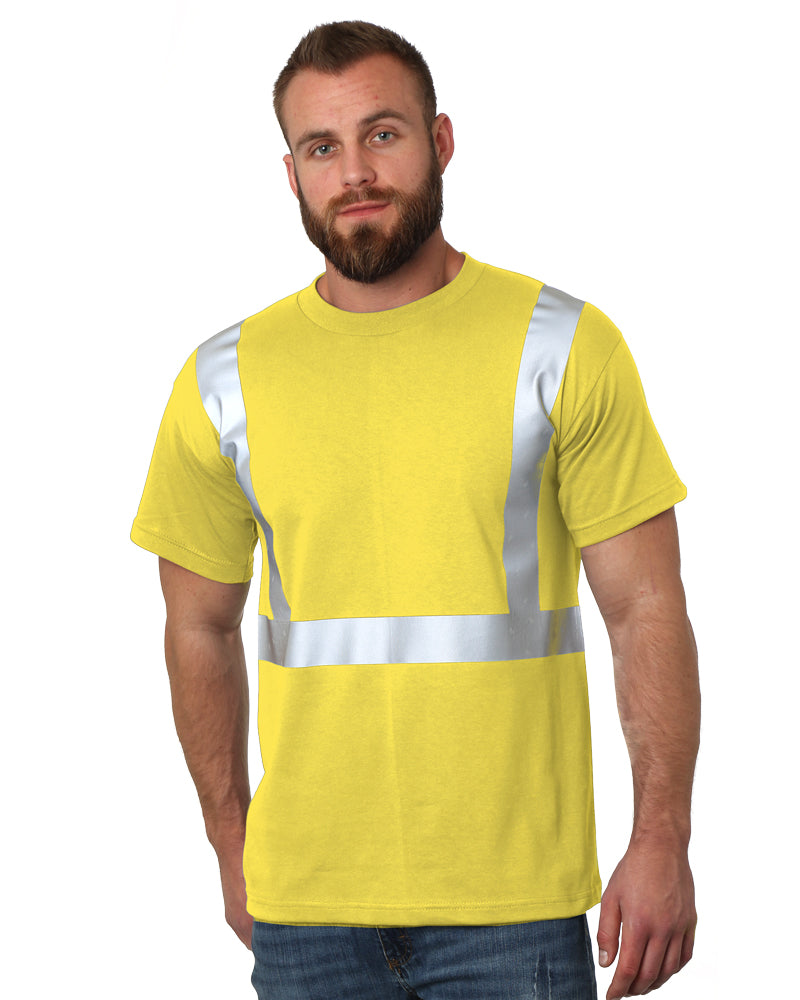 Front view of Pacific Yellow Bayside 3751 Hi-Vis T-Shirt