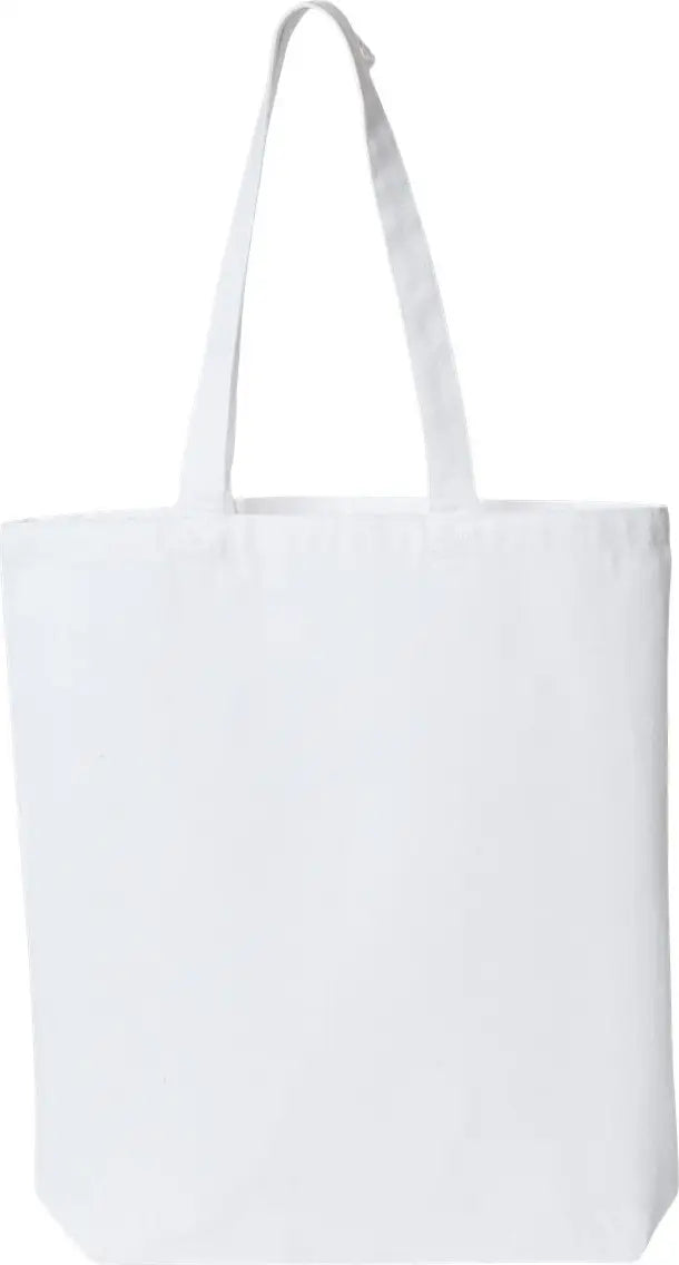 Oad Oad106r Midweight Recycled Gusseted Tote - 106r - White - one Size Fits Most