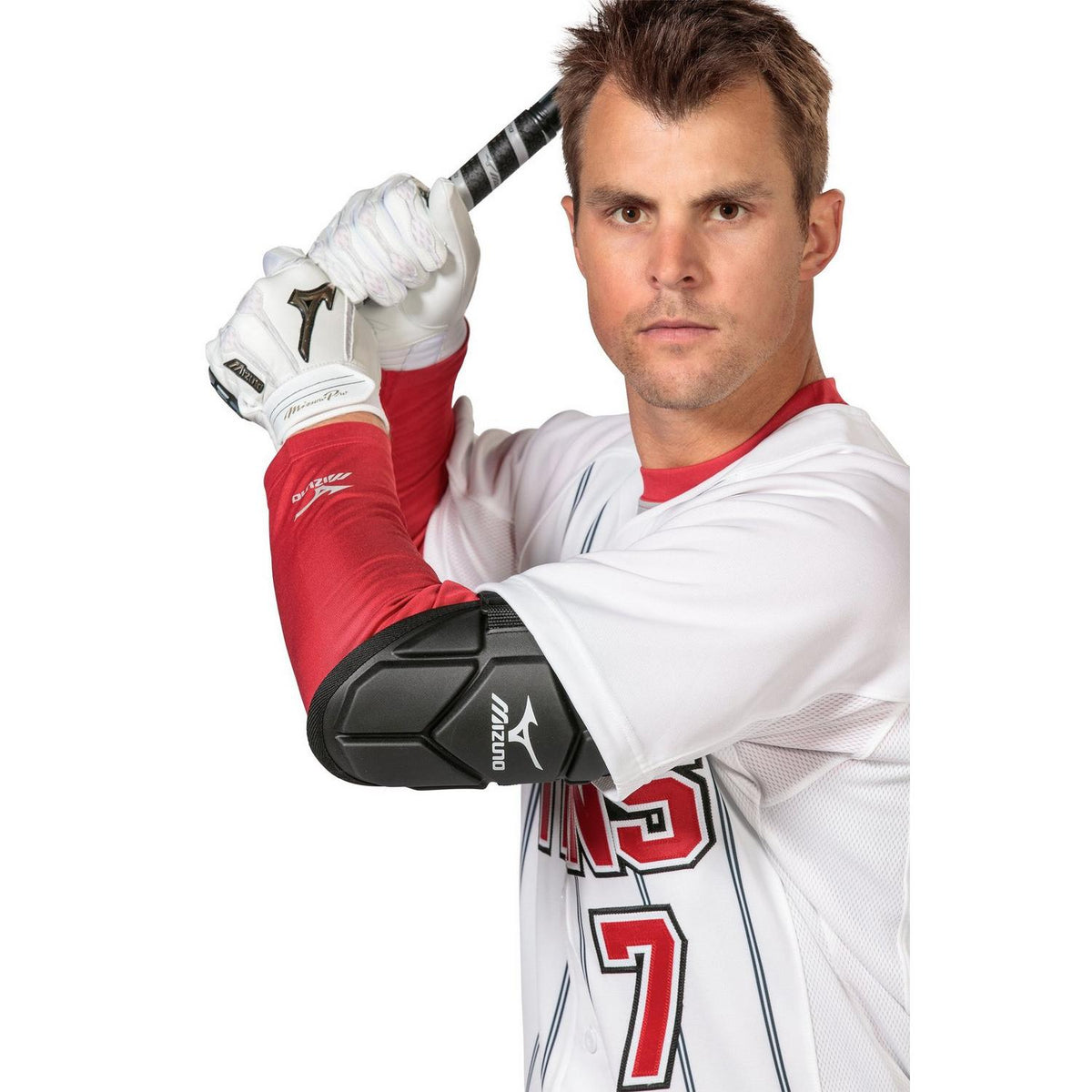 Mizuno Batter's Elbow Guard - Black - HIT a Double - 1