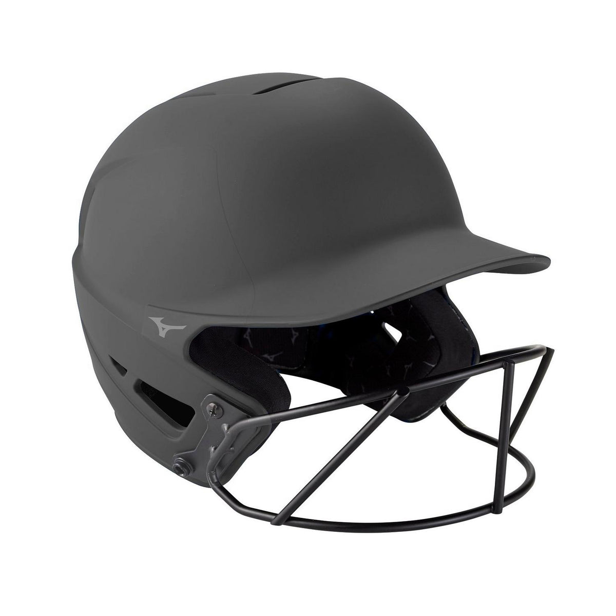 Mizuno F6 Fastpitch Softball Batting Helmet - Charcoal - HIT a Double - 1