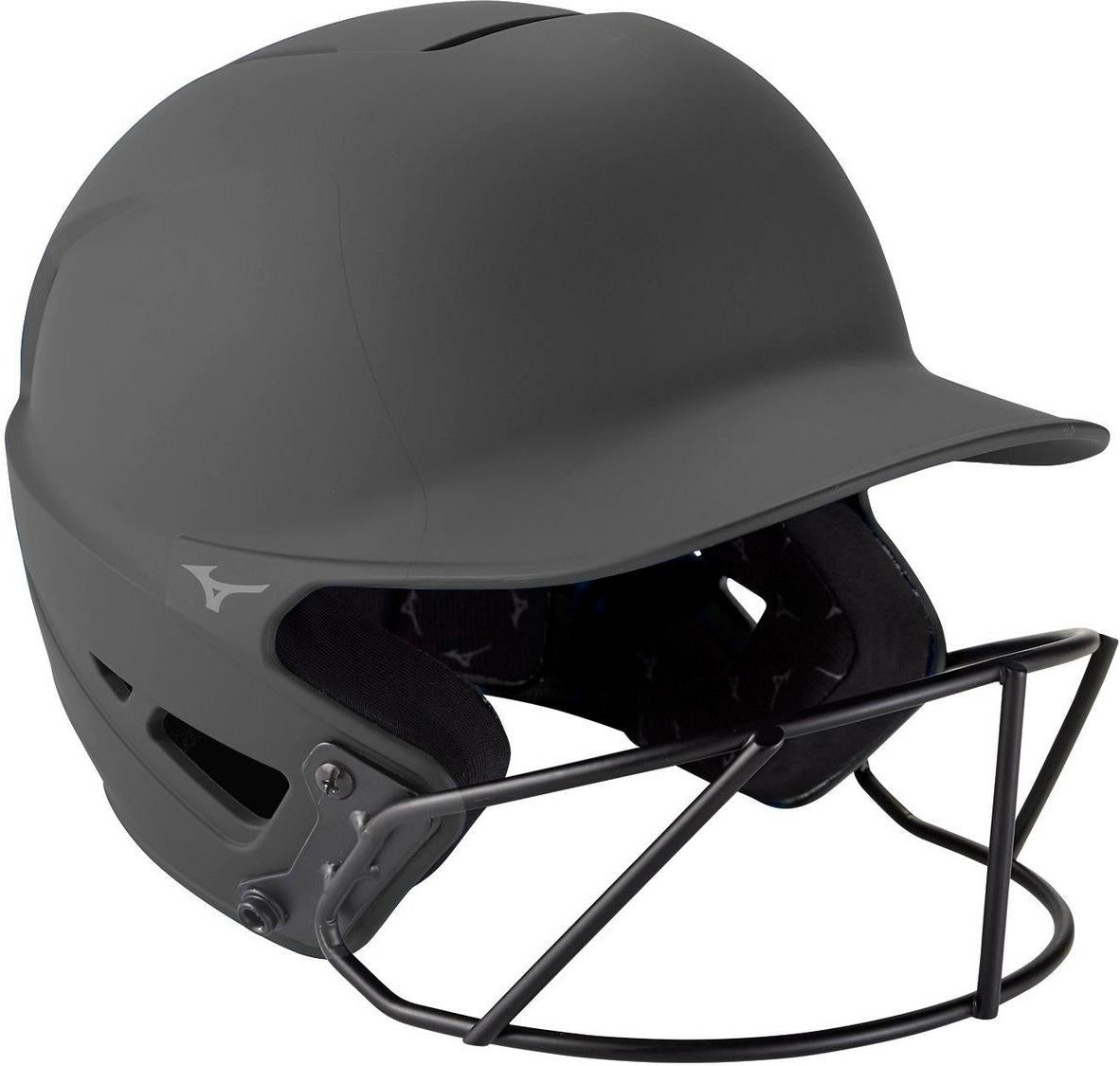 Mizuno F6 Fastpitch Softball Batting Helmet - Charcoal - HIT a Double - 1