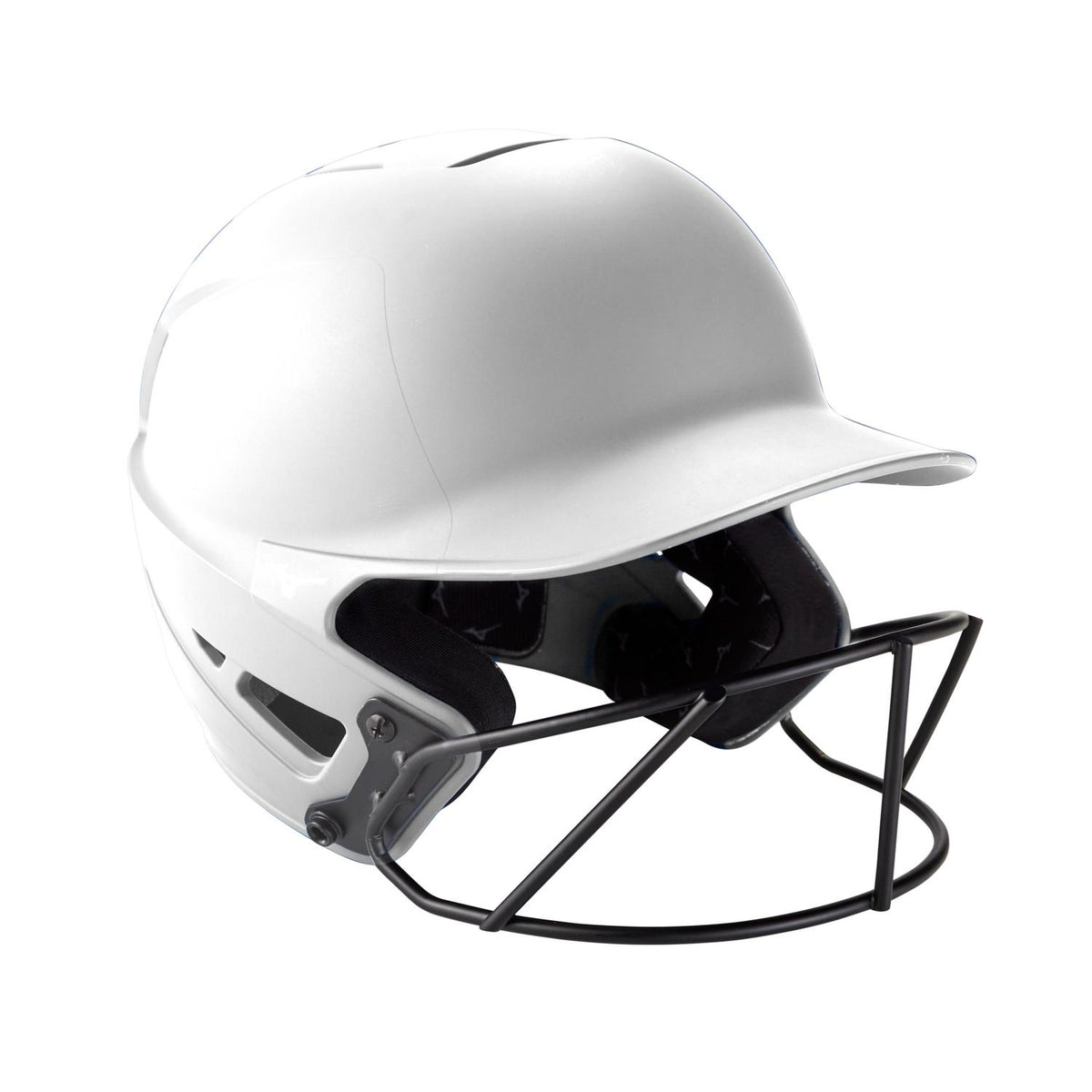 Mizuno F6 Youth Fastpitch Softball Batting Helmet - White - HIT a Double - 1