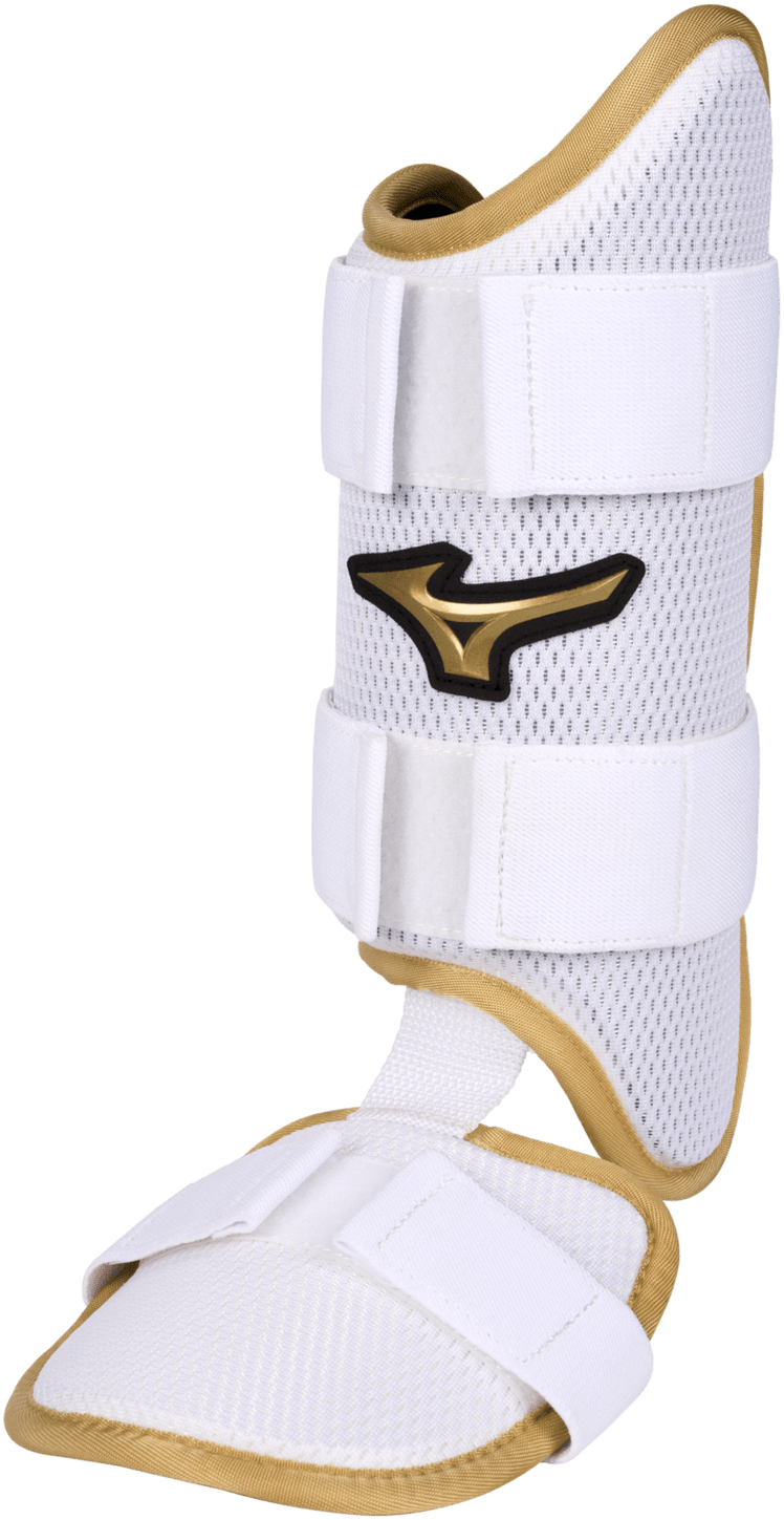 Mizuno Pro Batter's Ankle Guard - Rh White-Gold - HIT a Doubloe