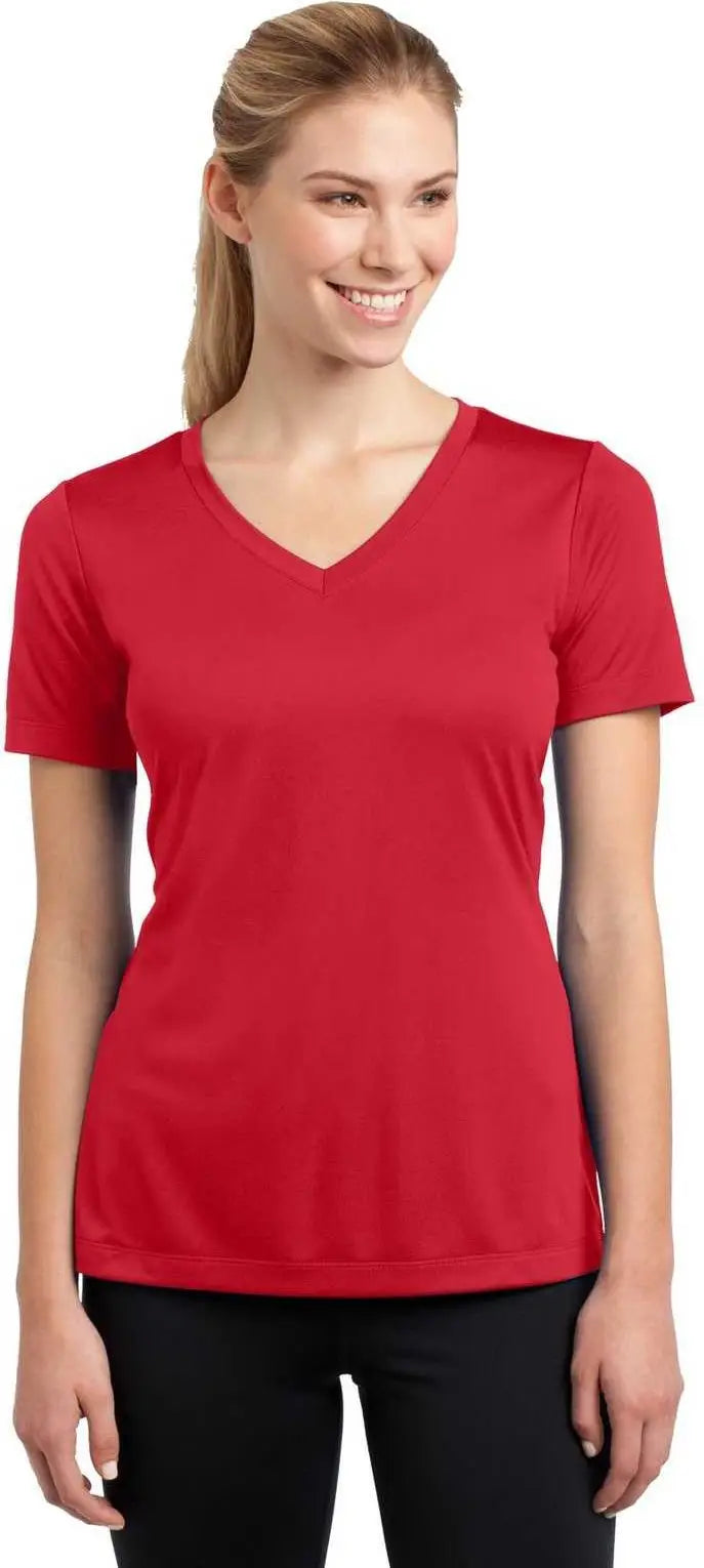 Sport-tek Lst353 Ladies Posicharge Competitor V-neck Tee - True Red