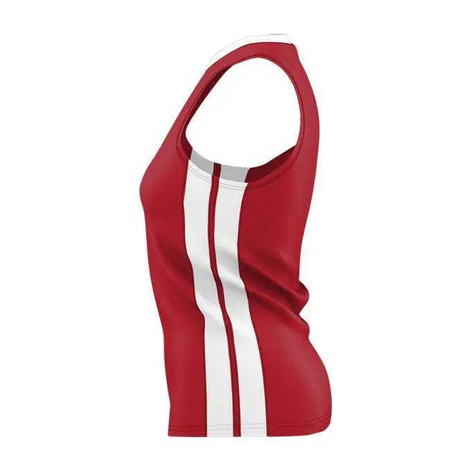 Alleson Athletic 538jw Womens Single Ply Basketball Jersey - Red White