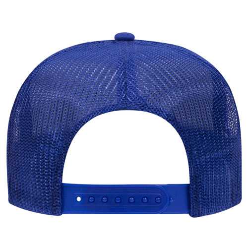 OTTO 39-165 Polyester Foam Front High Crown Golf Style Mesh Back Cap with Fabric Adjustable Hook - Royal - HIT a Double - 1