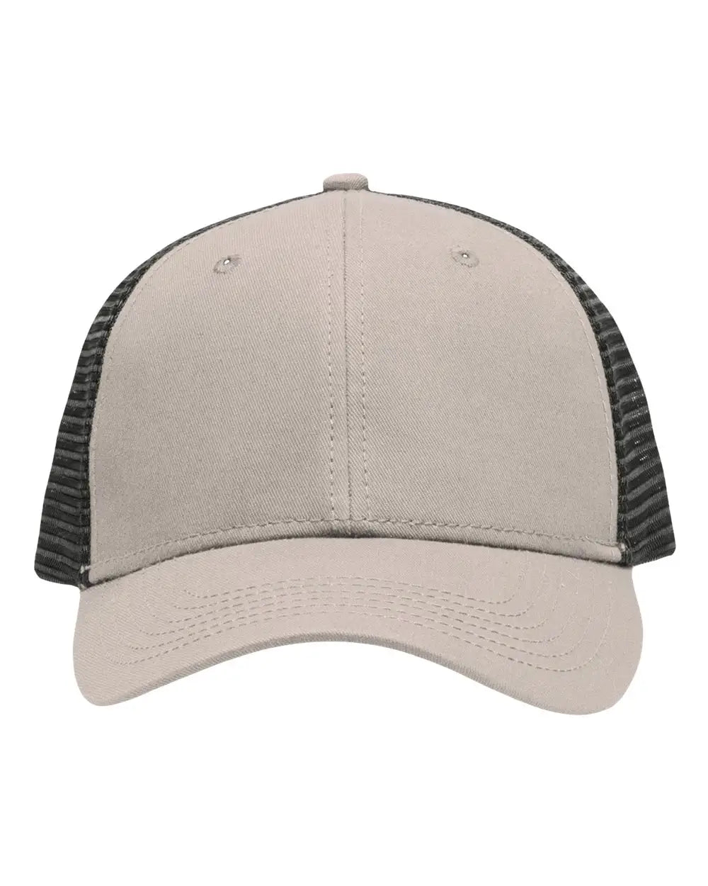 Sportsman Sp1450 Traditional Lo-pro Mesh Back Trucker Fit Cap - Chino Khaki Black - one Size Fits Most