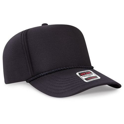 Otto 394-1 OTTO CAP 5 Panel High Crown Full Foam Cap - Black - HIT a Double - 1