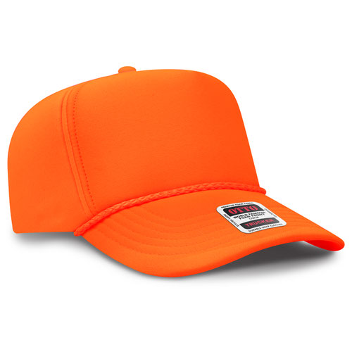 Otto 394-1 OTTO CAP 5 Panel High Crown Full Foam Cap - Neon Orange - HIT a Double - 1