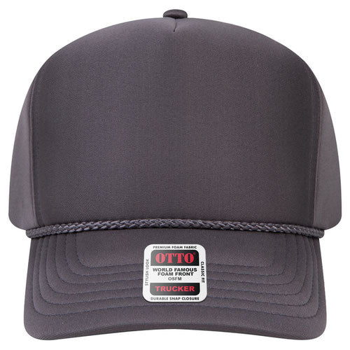 Otto 394-1 OTTO CAP 5 Panel High Crown Full Foam Cap - Charcoal Gray - HIT a Double - 2