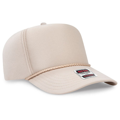 Otto 394-1 OTTO CAP 5 Panel High Crown Full Foam Cap - Khaki - HIT a Double - 1