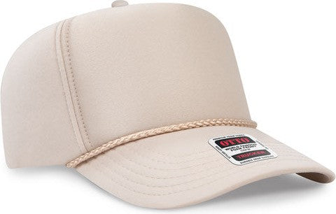 Otto 394-1 OTTO CAP 5 Panel High Crown Full Foam Cap - Khaki - HIT a Double - 1