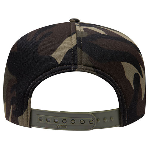 Otto 394-1 OTTO CAP 5 Panel High Crown Full Foam Cap - Woodland Camo - HIT a Double - 3