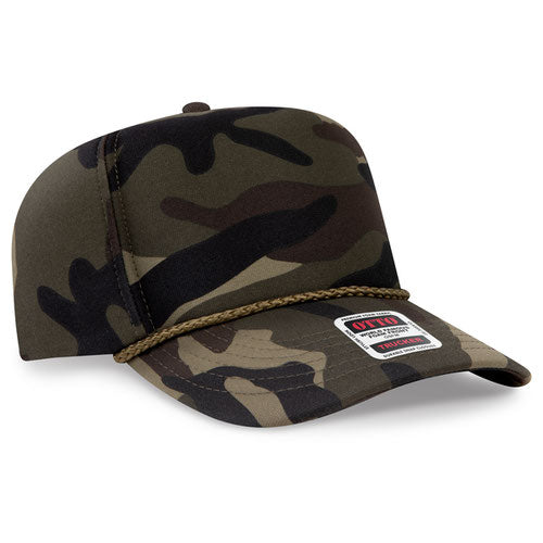 Otto 394-1 OTTO CAP 5 Panel High Crown Full Foam Cap - Woodland Camo - HIT a Double - 1