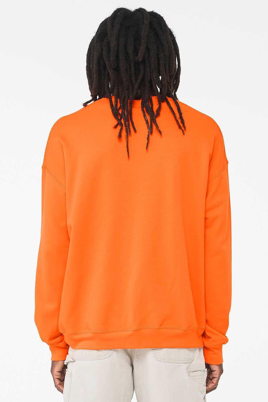 Bella + Canvas 3945 Sponge Fleece Drop Shoulder Crewneck Sweatshirt - Orange - HIT a Double - 3