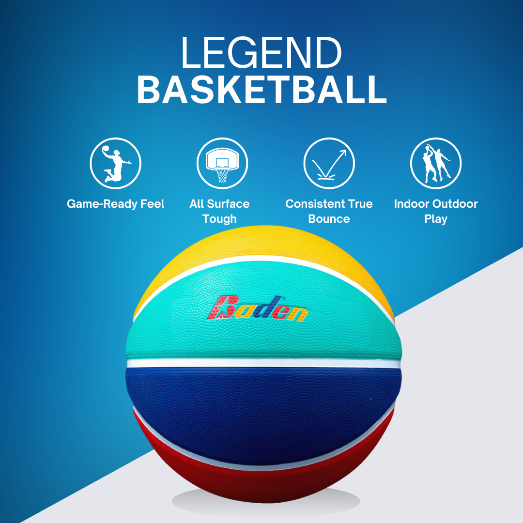 Baden Sports Legend Court Canvas Outdoor Game Rubber Basketball