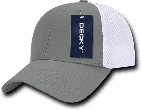 Decky 204 Low Crown Air Mesh Baseball Cap - Gray White - one Size Fits Most