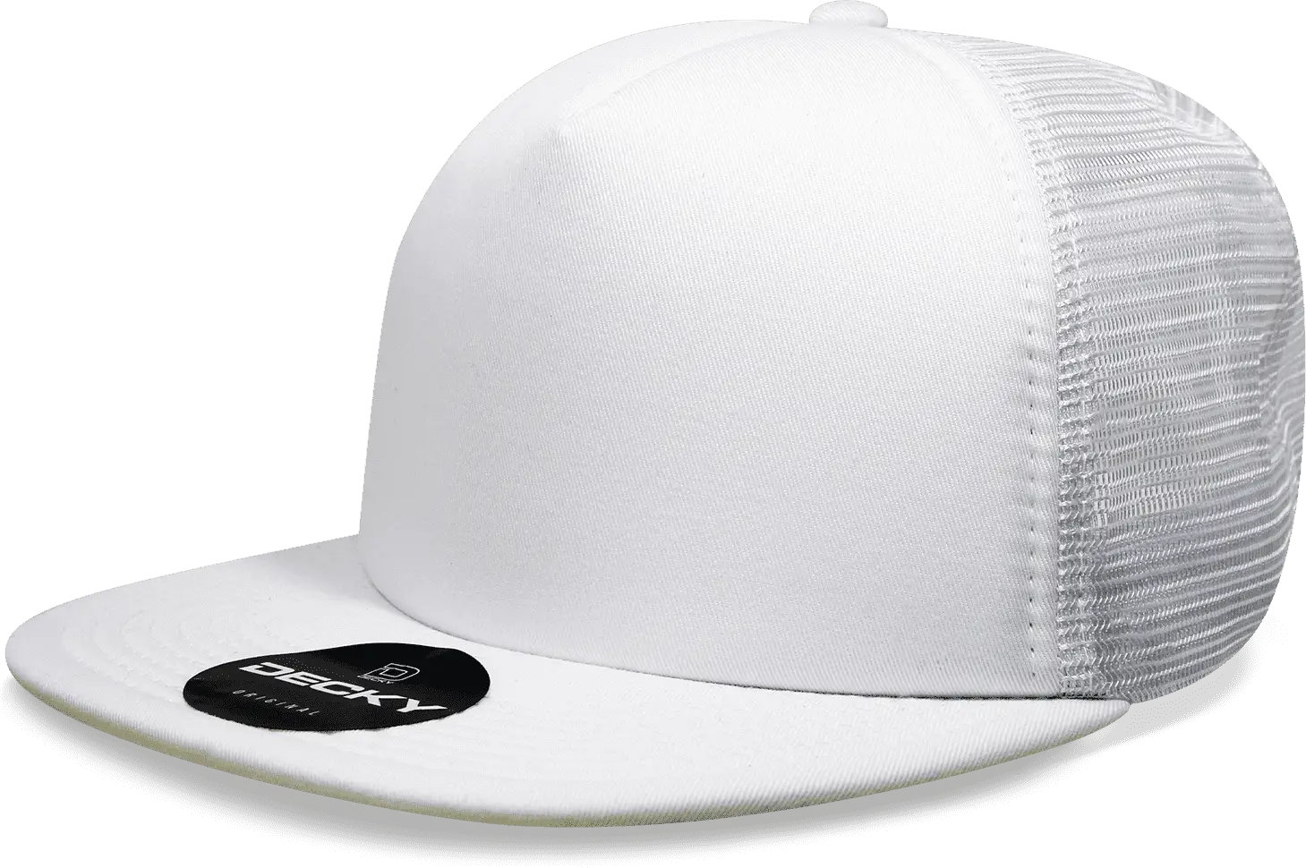 Decky 1080 Heavy Duty Foam Trucker Cap - White - one Size Fits Most