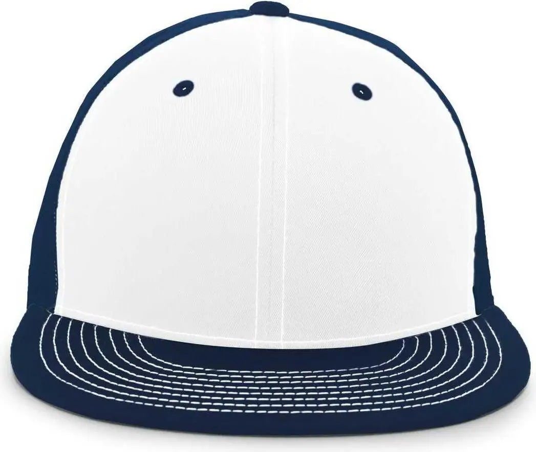 Pacific Headwear 4d3 Trucker D-series Snapback Cap - White Navy - 7’’ - 7 7/8’’