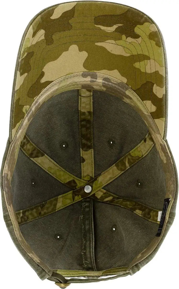 Infinity Her Cassie Women’s Pigment-dyed with Fashion Undervisor Cap - Olive Camo - one Size Fits Most