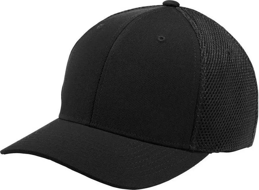 Sport-tek Stc40 Flexfit Air Mesh Back Cap - Black - 6 3/4’’ - 7 1/4’’