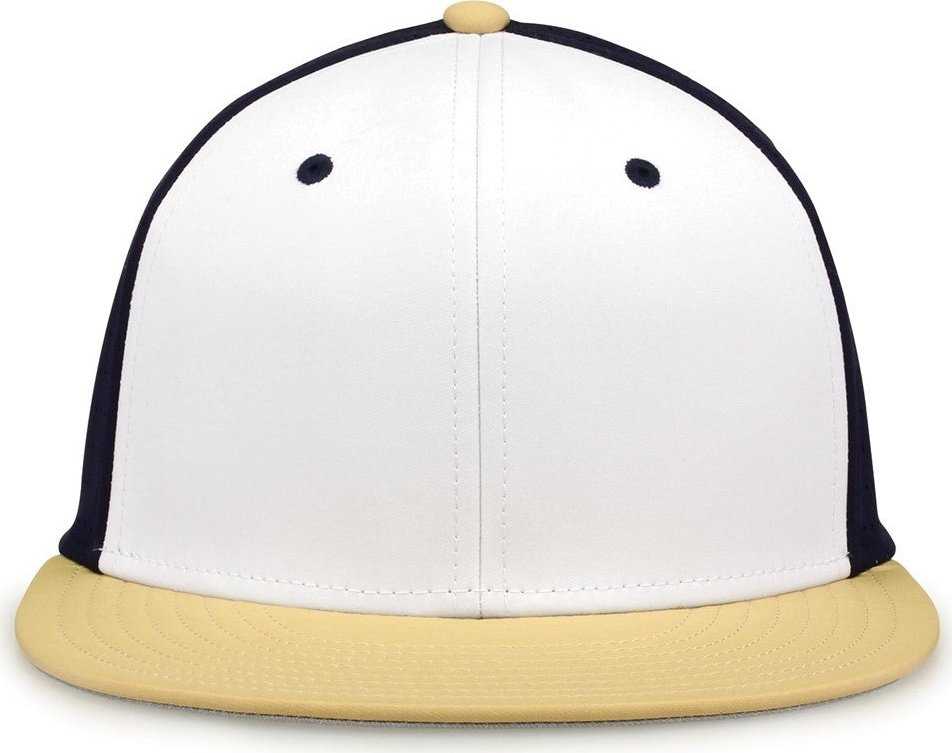 The Game GB998 Perforated GameChanger Cap - White Navy Vegas Gold - HIT a Double - 2