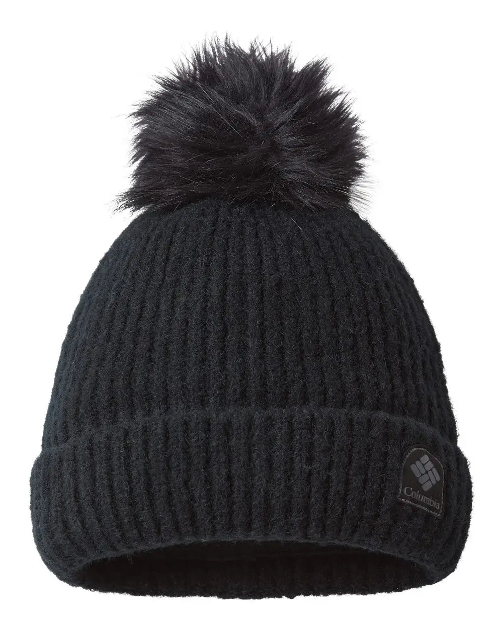 Columbia 186210 Winter Blur™ Pom-pom Cuffed Beanie - Black - one Size Fits Most