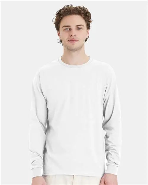 Hanes 5286 Essential-t Long Sleeve T-shirt - White